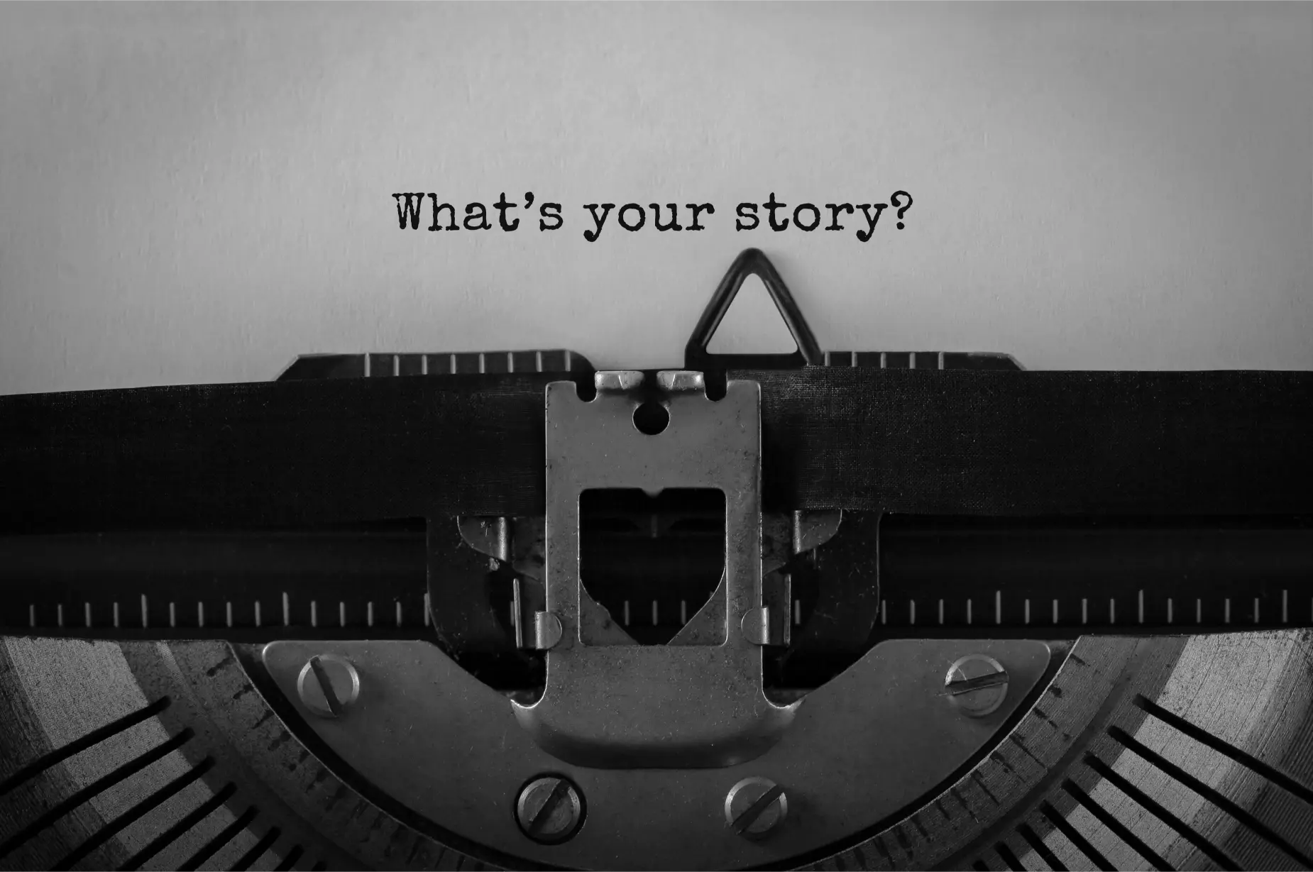 What's your story? written by typewriter