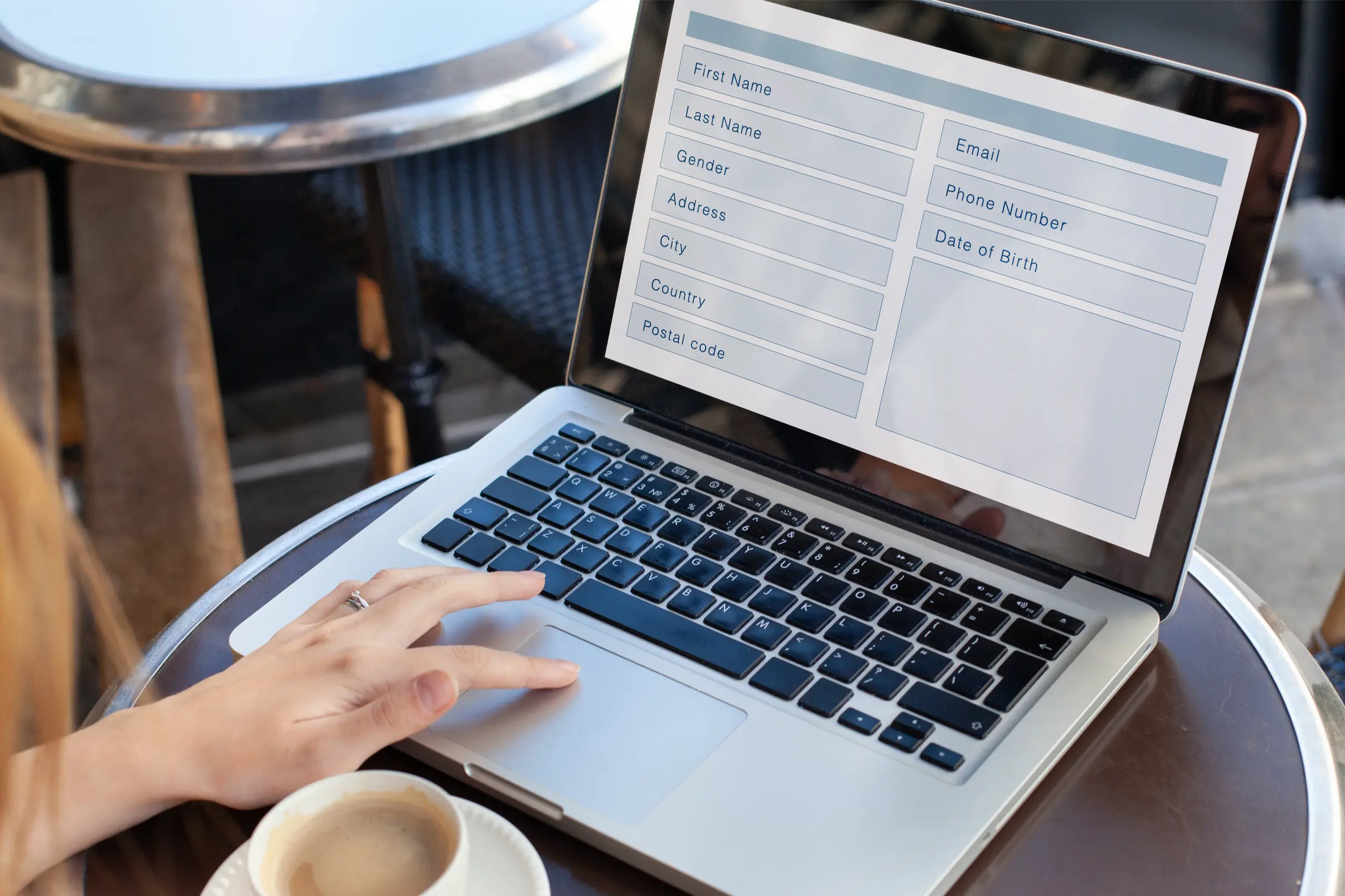 form showing on computer screen