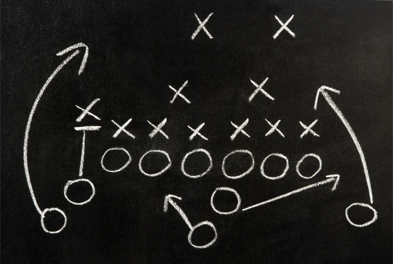 Football diagram of a play
