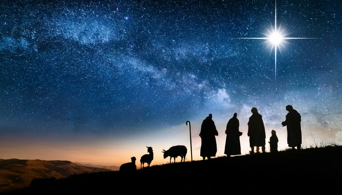 Picture of the Wise Men following the Star