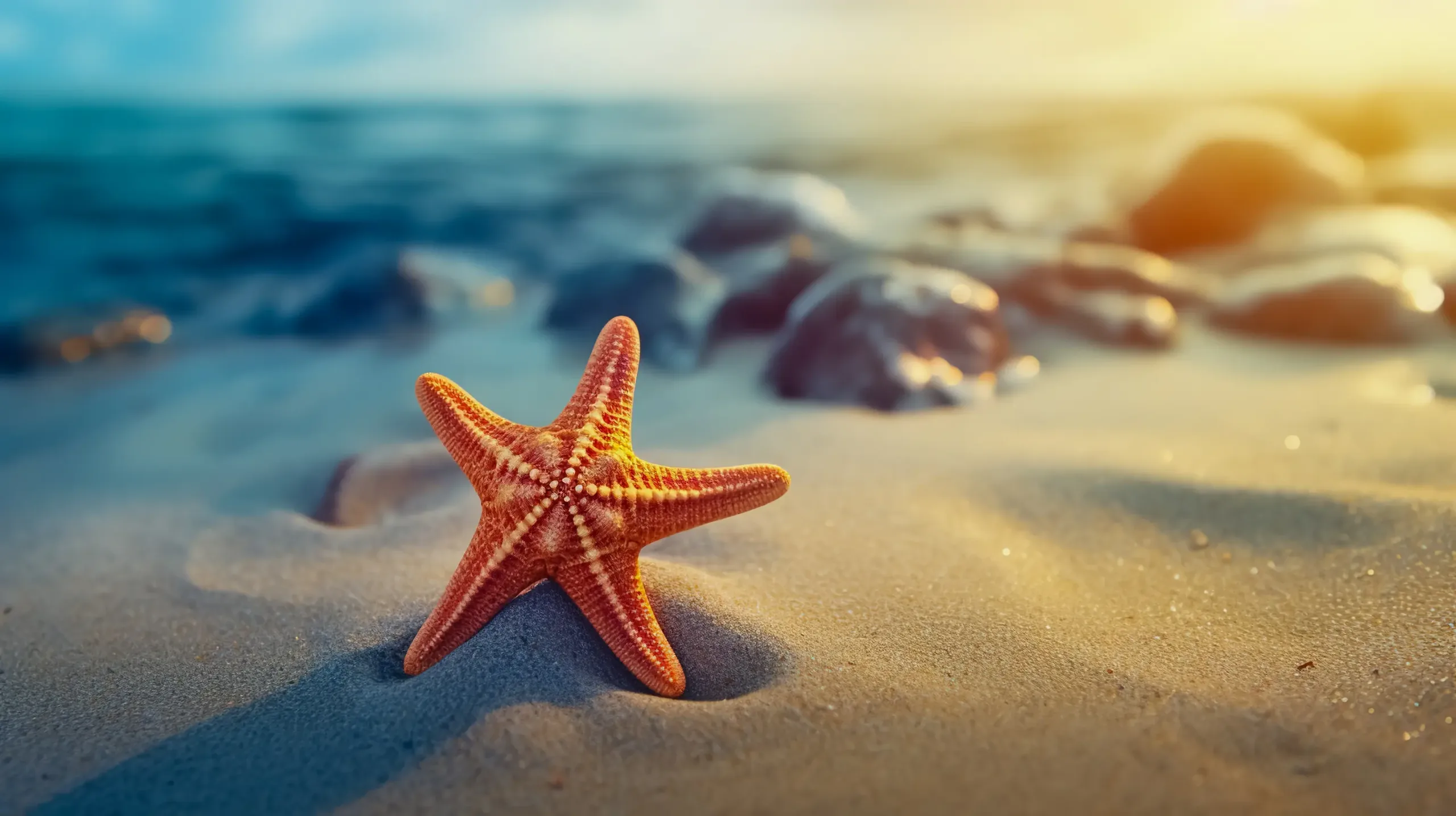 Starfish on a beach